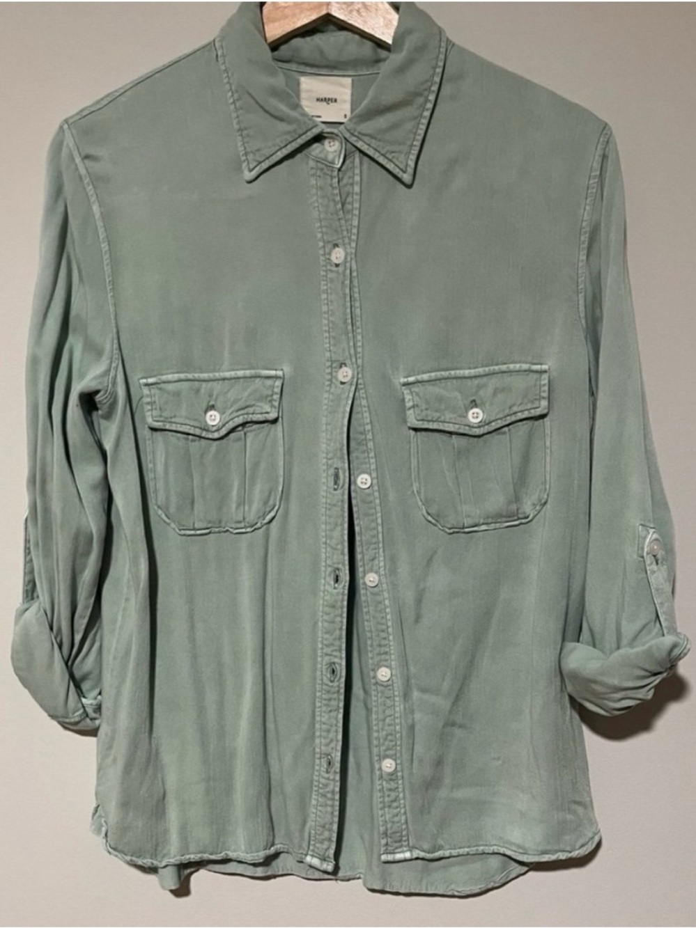 Harper Mint Green Women's Button-Down Shirt
